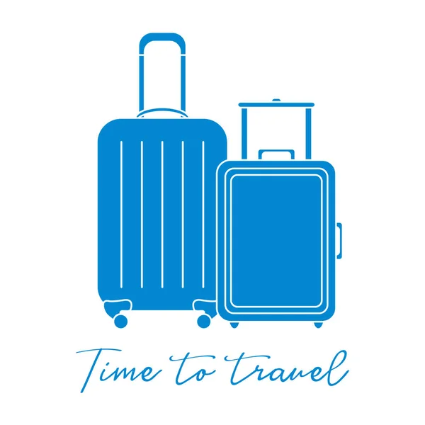 Два чемодана. Летнее время, каникулы. Досуг . — стоковый вектор