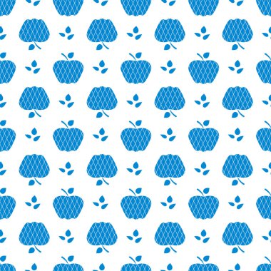 Elma ile Seamless modeli. Meyve arka plan.