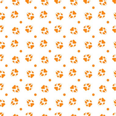 Hayvan arka plan köpek ile Seamless modeli izler