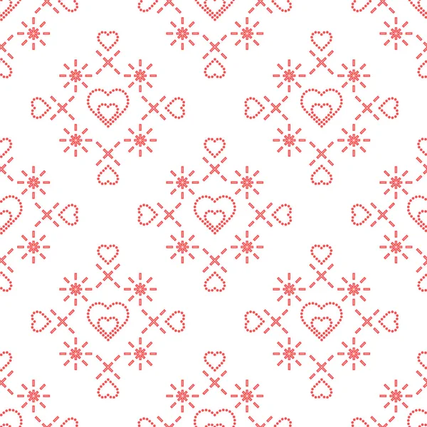 Seamless pattern with hearts. Valentine's Day — Stock Vector