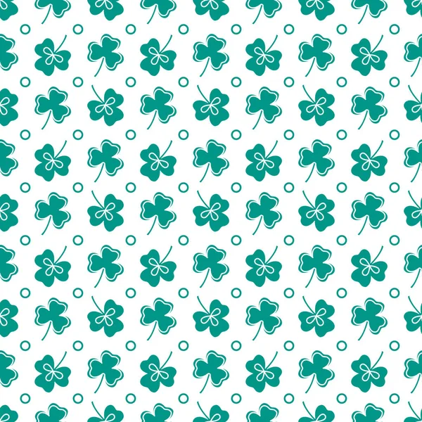 Nahtloses Muster. Kleeblätter. St. Patrick 's Day — Stockvektor