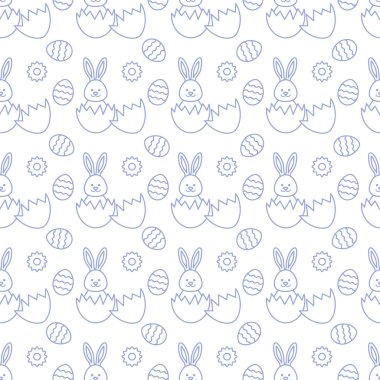 Paskalya tavşanı, yumurta ile Seamless Modeli.