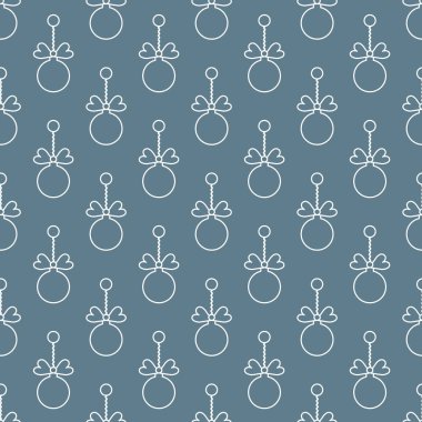 Noel topları ile Seamless modeli. Yeni yıl