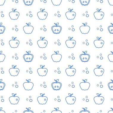 Elma ile Seamless modeli. Meyve arka plan.