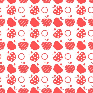 Elma ile Seamless modeli. Meyve arka plan.