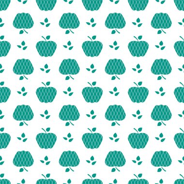 Elma ile Seamless modeli. Meyve arka plan.