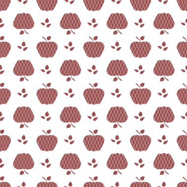 Elma ile Seamless modeli. Meyve arka plan.