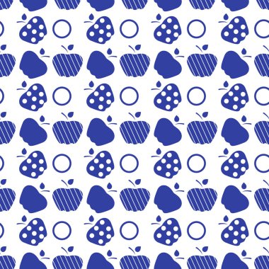 Elma ile Seamless modeli. Meyve arka plan.