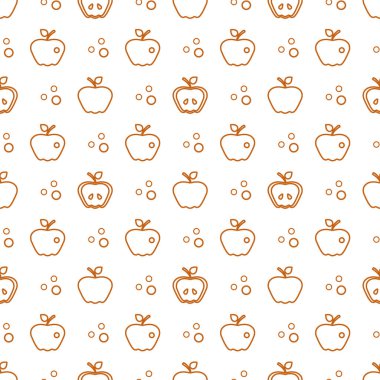 Elma ile Seamless modeli. Meyve arka plan.
