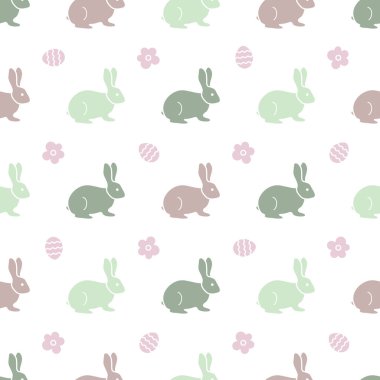 Paskalya tavşanı ile Seamless modeli. Tavşan, tavşan
