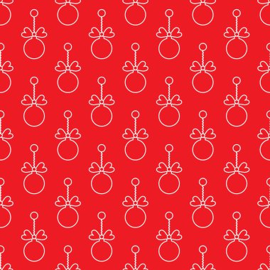 Noel topları ile Seamless modeli. Yeni yıl