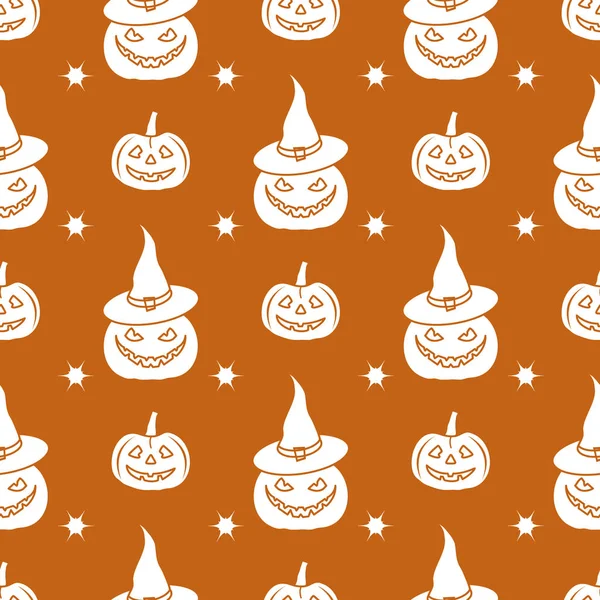 Halloween 2019 patrón inconsútil vector. Calabazas . — Vector de stock