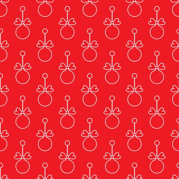 Seamless pattern with Christmas balls. New Year — Stock Vector