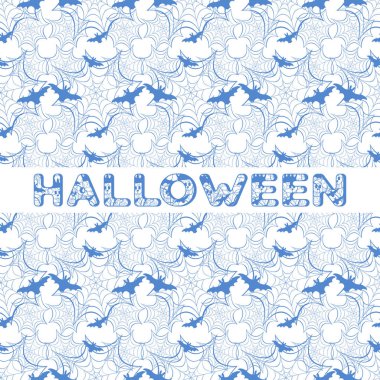 Cadılar Bayramı vektör seamless modeli ile web ve yarasa