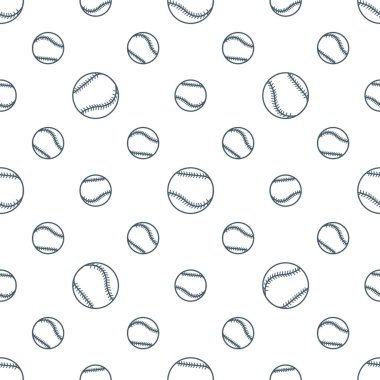 Vektör spor Beyzbol topları ile seamless modeli