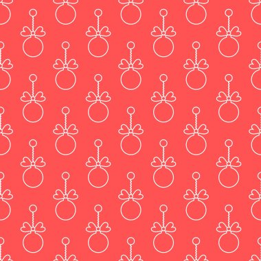 Noel topları ile Seamless modeli. Yeni yıl