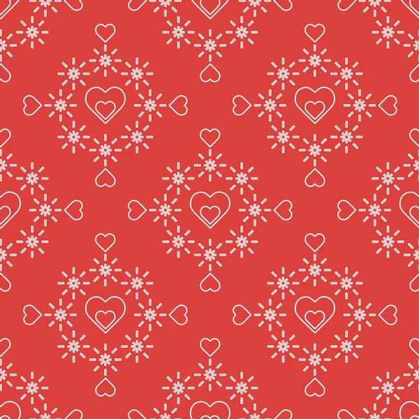 Seamless pattern with hearts. Valentine's Day — Stock Vector