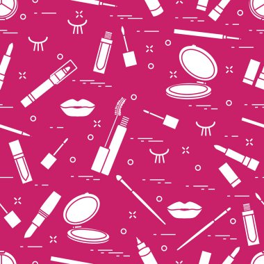 Desen kirpik dudaklar Dekoratif kozmetik makyaj