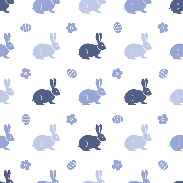 Seamless pattern with Easter Bunny. Rabbits, hares — Stock Vector