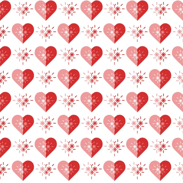 Varrat nélküli mintát szívvel. Valentin-nap — Stock Vector
