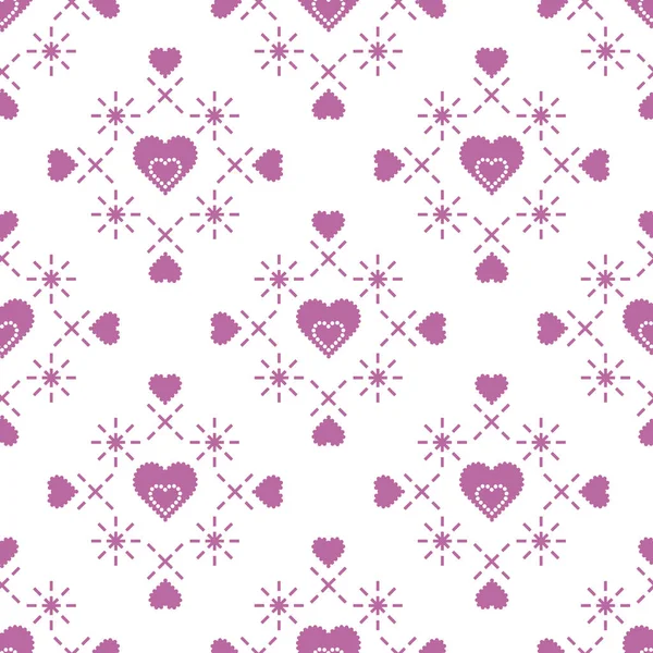 Seamless pattern with hearts. Valentine's Day — Stock Vector