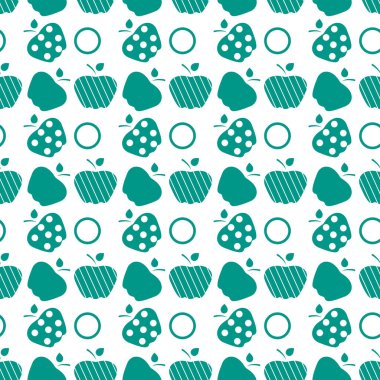 Elma ile Seamless modeli. Meyve arka plan.