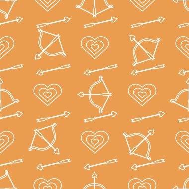 Sorunsuz tatil desen. Yay, ok, Kalpler.