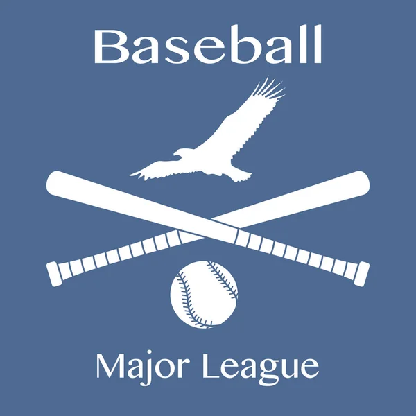 Baseballschläger, Ball und Adler. Vektorillustration — Stockvektor