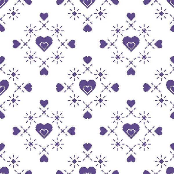 Seamless pattern with hearts. Valentine's Day — Stock Vector