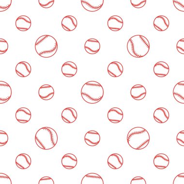 Vektör spor Beyzbol topları ile seamless modeli