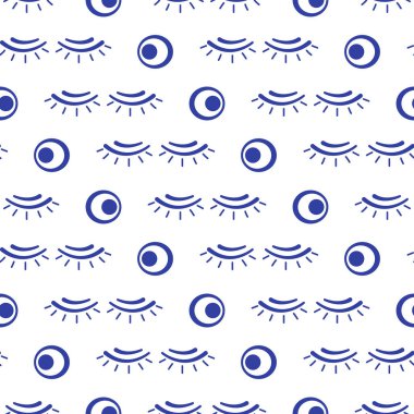 Vektör kirpik ile seamless modeli. Makyaj