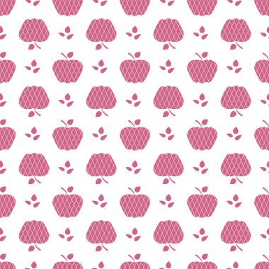 Elma ile Seamless modeli. Meyve arka plan.