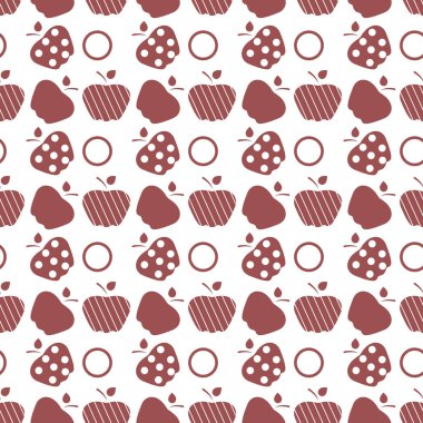 Elma ile Seamless modeli. Meyve arka plan.