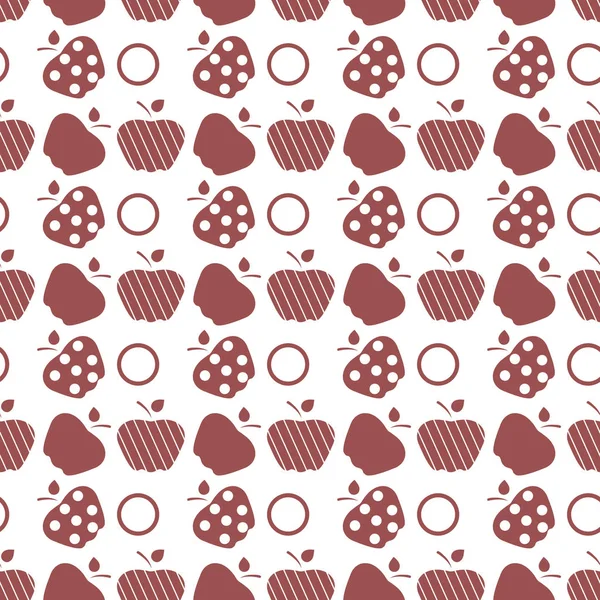 Elma ile Seamless modeli. Meyve arka plan.