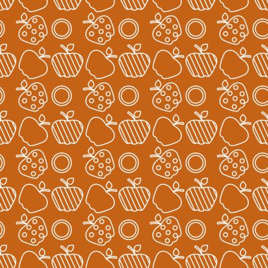 Elma ile Seamless modeli. Meyve arka plan.