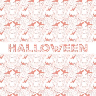 Cadılar Bayramı vektör seamless modeli ile web ve yarasa