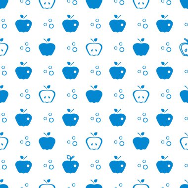 Elma ile Seamless modeli. Meyve arka plan.