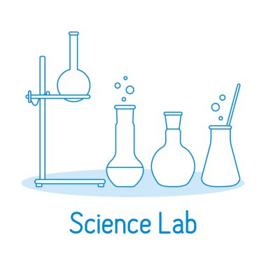 Laboratuar ekipmanları bilim kimya, biyoloji, tıp