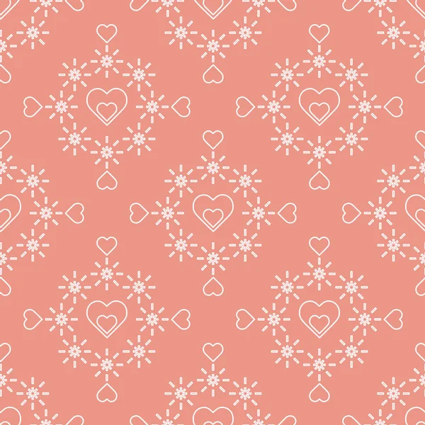 Seamless pattern with hearts. Valentine's Day — Stock Vector