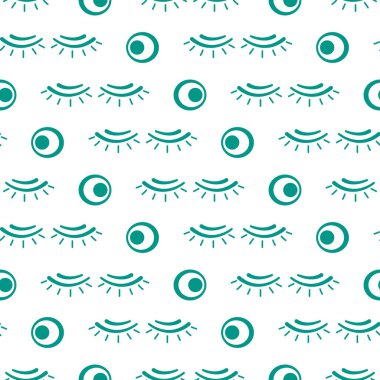 Vektör kirpik ile seamless modeli. Makyaj