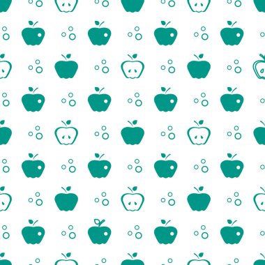 Elma ile Seamless modeli. Meyve arka plan.