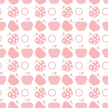 Elma ile Seamless modeli. Meyve arka plan.