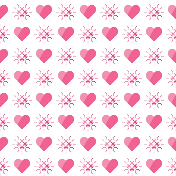 Seamless pattern with hearts. Valentine's Day — Stock Vector