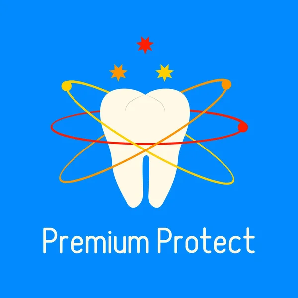 Tooth. Dental clinic. Protection for teeth. — Stock Vector
