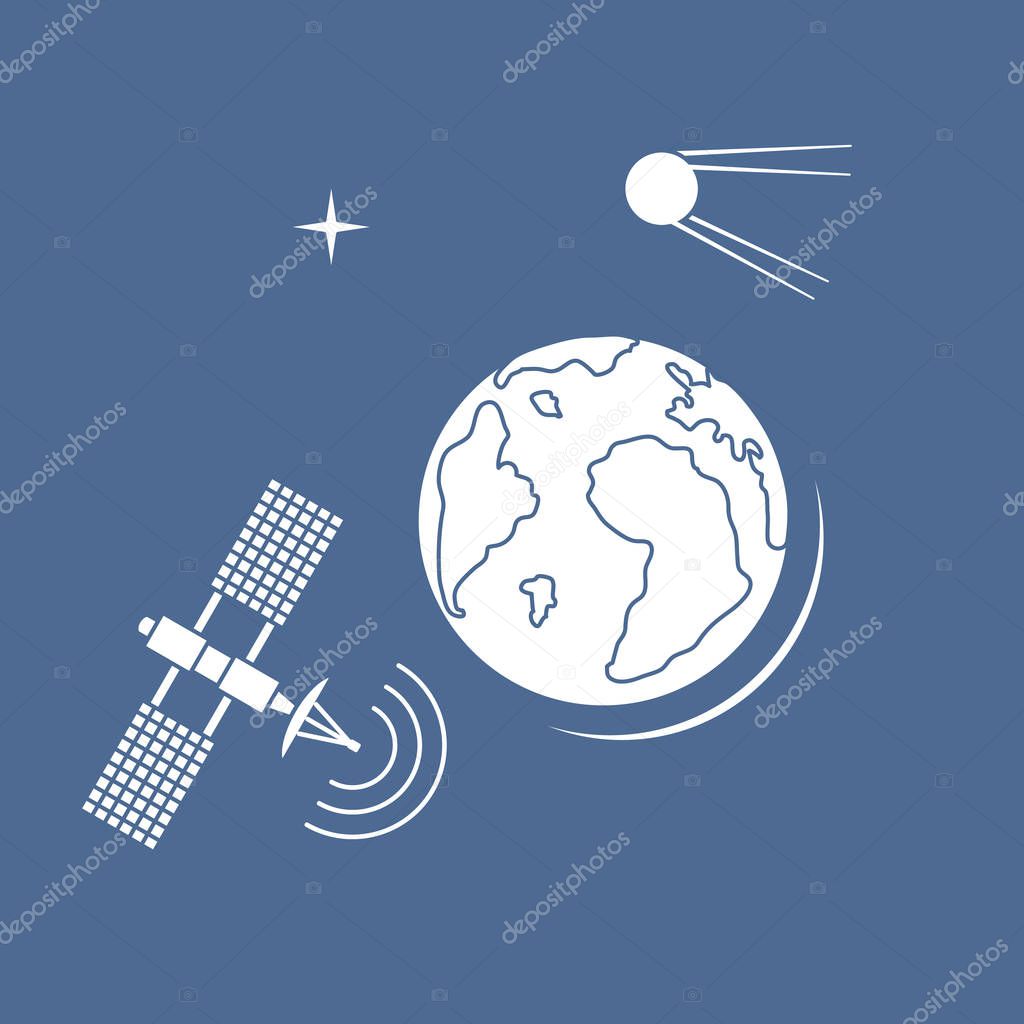 Earth Day Planet Earth, satellite, orbital station