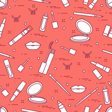 Desen kirpik dudaklar Dekoratif kozmetik makyaj