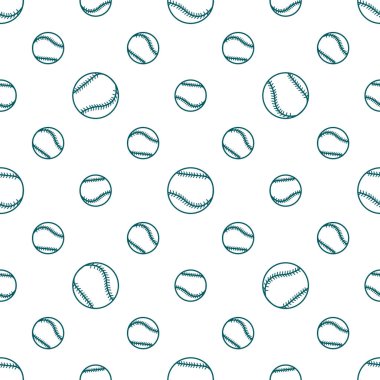 Vektör spor Beyzbol topları ile seamless modeli