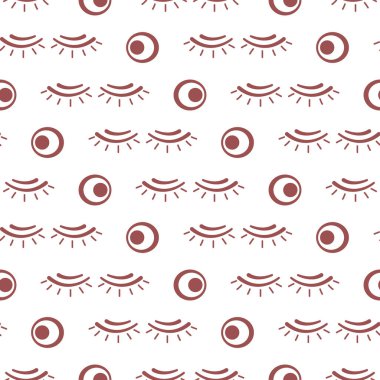 Vektör kirpik ile seamless modeli. Makyaj