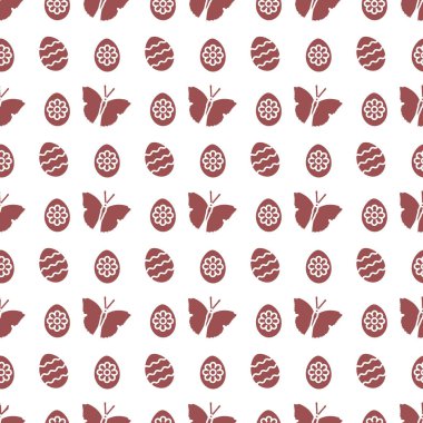 Paskalya yumurtaları, kelebekler ile Seamless Modeli.