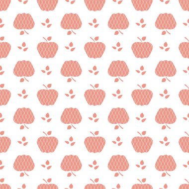 Elma ile Seamless modeli. Meyve arka plan.